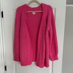 NWOT Vibrant Pink Cardigan Size Medium